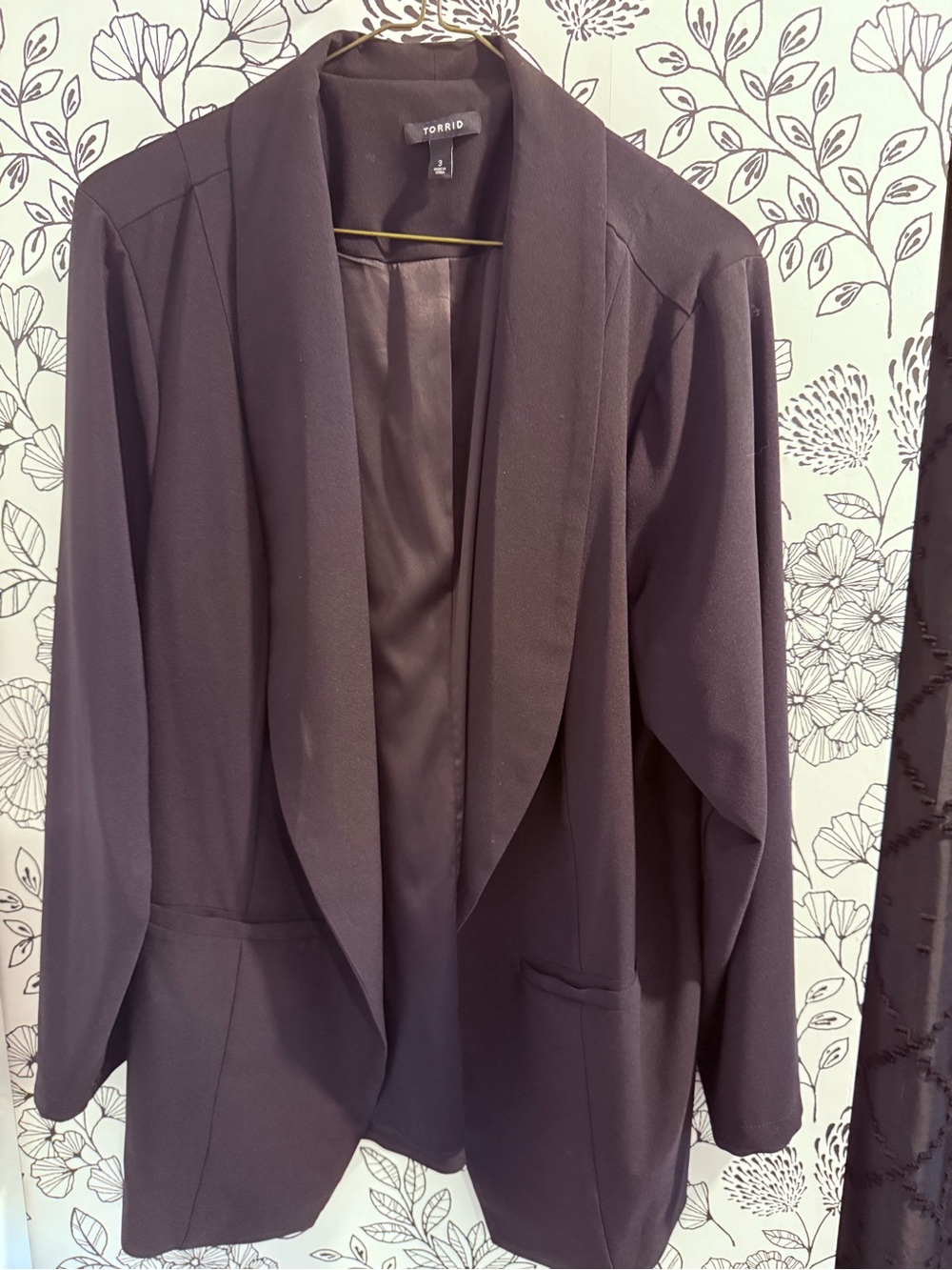 torrid Black Open Shawl Collar Blazer